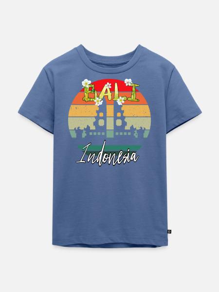Bali - Indonesien - Kinder Premium Bio T-Shirt - Taubenblau
