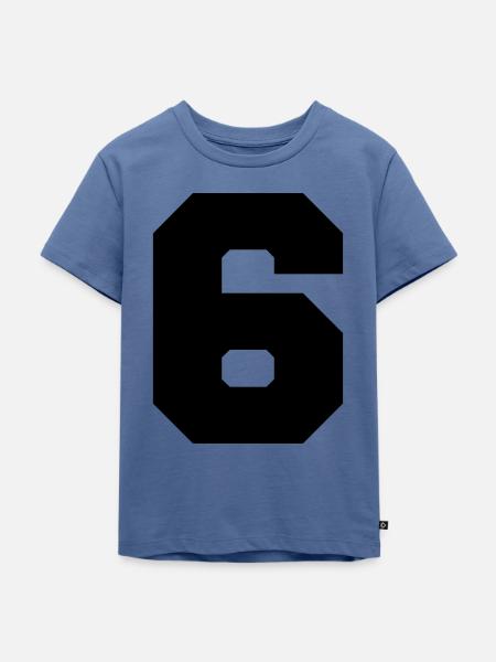 6 - Kinder Premium Bio T-Shirt - Taubenblau