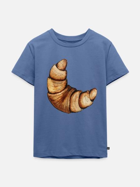 Croissant - Kinder Premium Bio T-Shirt - Taubenblau