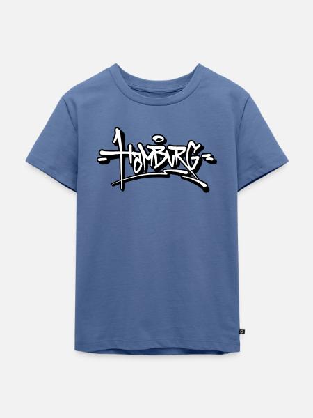 Hamburg - Kinder Premium Bio T-Shirt - Taubenblau