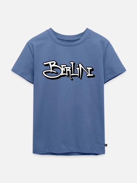Berlin Tag - Kinder Premium Bio T-Shirt - Taubenblau