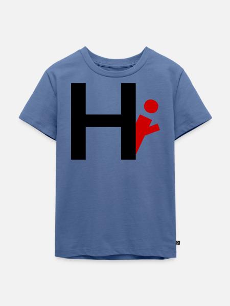 Hi Geschenk - Kinder Premium Bio T-Shirt - Taubenblau