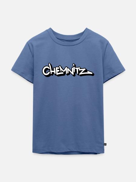 Chemnitz Graffiti Tag - Kinder Premium Bio T-Shirt - Taubenblau