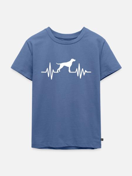 English Pointer - Kinder Premium Bio T-Shirt - Taubenblau