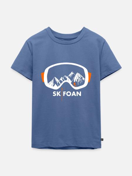 Skifoan Skibrille - Kinder Premium Bio T-Shirt - Taubenblau