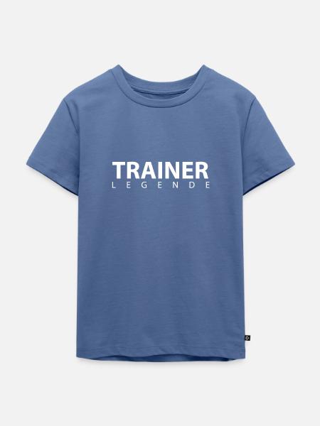 Trainer Legende - Kinder Premium Bio T-Shirt - Taubenblau