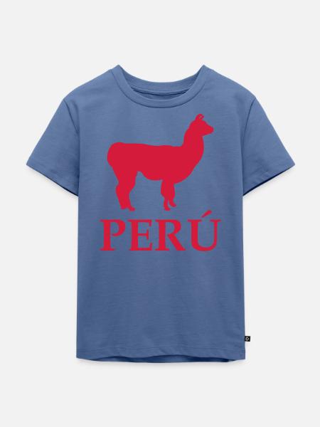 Peru - Kinder Premium Bio T-Shirt - Taubenblau