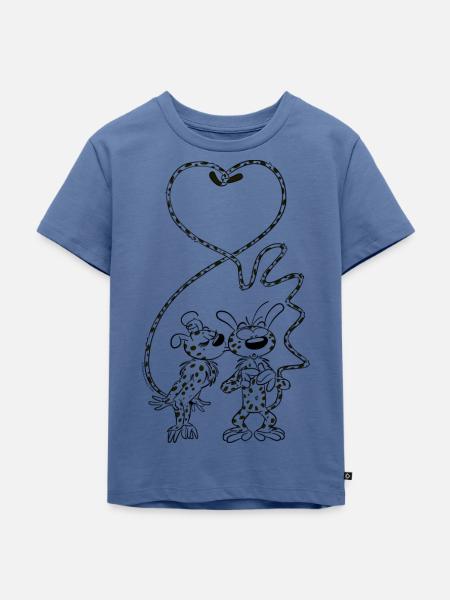 Marsupilami Herz - Kinder Premium Bio T-Shirt - Taubenblau