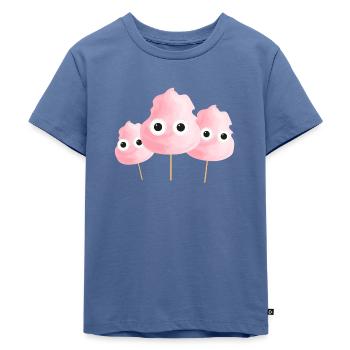 zuckerwatte, rosa, familie,zucker - Kinder Premium Bio T-Shirt - Taubenblau - Vorne - Mikhail (115cm)