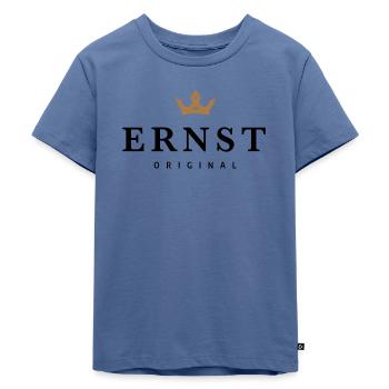 Ernst - Kinder Premium Bio T-Shirt - Taubenblau - Vorne - Mikhail (115cm)