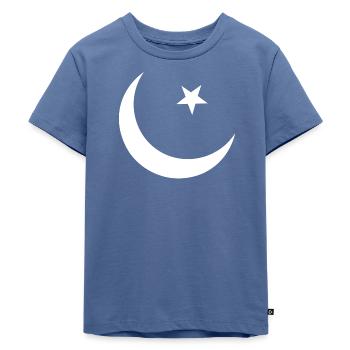 Pakistan - Kinder Premium Bio T-Shirt - Taubenblau - Vorne - Mikhail (115cm)