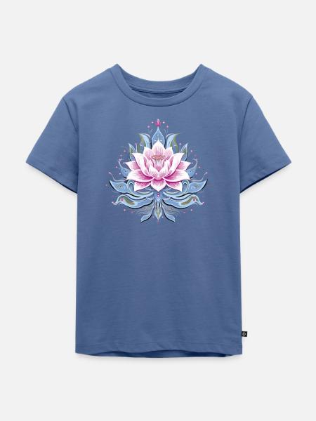 Lotus Inspiration - Kinder Premium Bio T-Shirt - Taubenblau