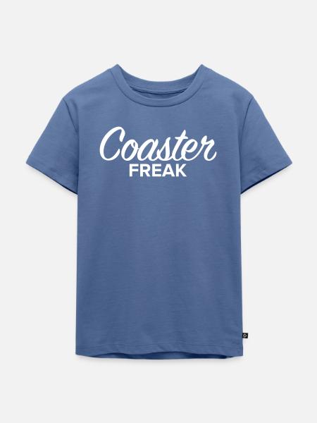 Coaster Freak Script - Kinder Premium Bio T-Shirt - Taubenblau