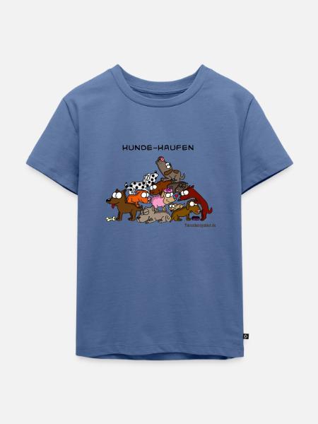 Hundehaufen - Kinder Premium Bio T-Shirt - Taubenblau