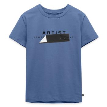 KNZLRMT/BERLIN, Artist - Kinder Premium Bio T-Shirt - Taubenblau - Vorne - Mikhail (115cm)