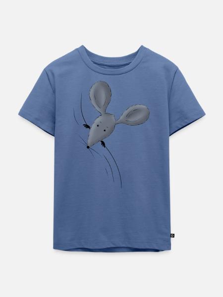 Maus Mimi - Kinder Premium Bio T-Shirt - Taubenblau