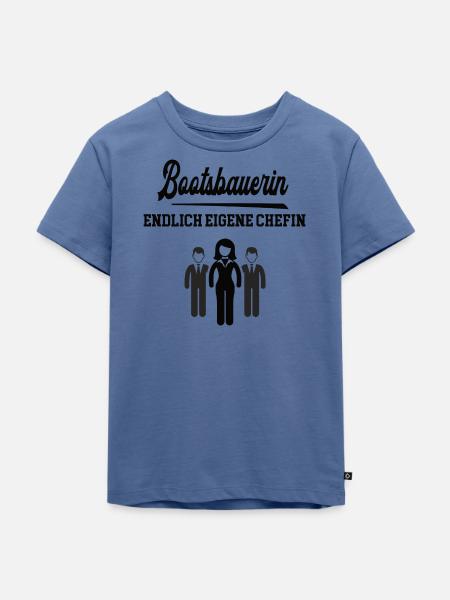 Bootsbauerin Chefin Selbstständigkeit Boote Firma - Kinder Premium Bio T-Shirt - Taubenblau