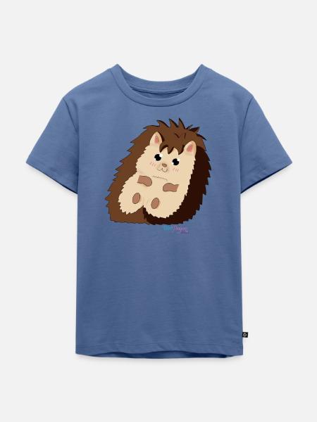 Igelchen Karla - Kinder Premium Bio T-Shirt - Taubenblau