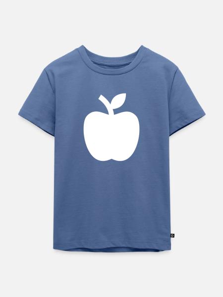 Apfel - Kinder Premium Bio T-Shirt - Taubenblau