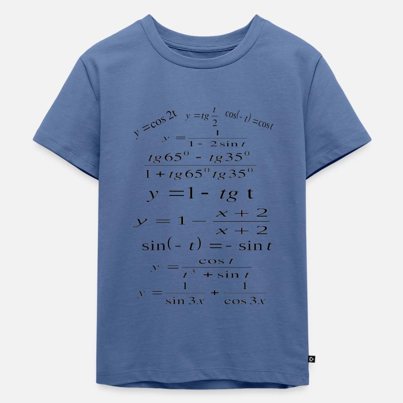 Mathe - Kinder Premium Bio T-Shirt - Taubenblau