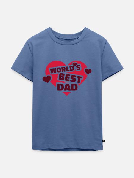 Papa - Kinder Premium Bio T-Shirt - Taubenblau