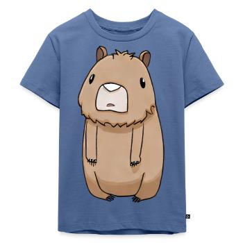 capybara - Kinder Premium Bio T-Shirt - Taubenblau - Vorne - Mikhail (115cm)