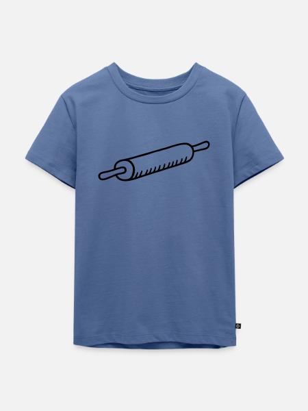 Nudelholz - Nudelrolle - Kinder Premium Bio T-Shirt - Taubenblau