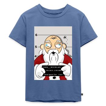 der Gefangene von Santa - Kinder Premium Bio T-Shirt - Taubenblau - Vorne - Mikhail (115cm)