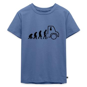 Unimog Evolution - Offroad - Farben editierbar - Kinder Premium Bio T-Shirt - Taubenblau - Vorne - Mikhail (115cm)