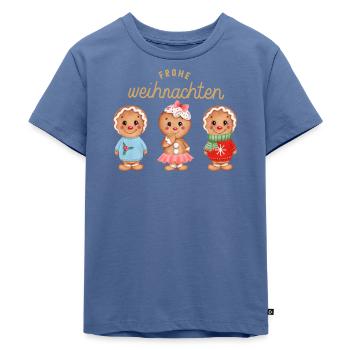 Frohe Weihnachten | Weihnachtskollektion - Kinder Premium Bio T-Shirt - Taubenblau - Vorne - Mikhail (115cm)