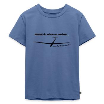 Segelflugzeug Segelfliegen Segelflieger - Kinder Premium Bio T-Shirt - Taubenblau - Vorne - Mikhail (115cm)