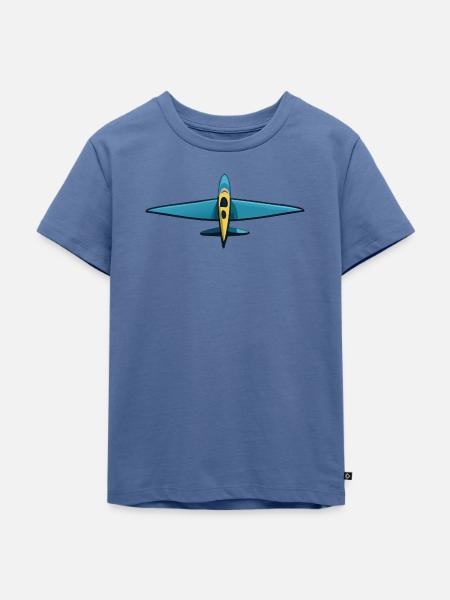BlauGelber Gleiter - Kinder Premium Bio T-Shirt - Taubenblau