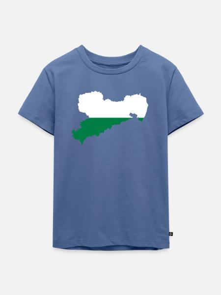 Sachsen - Kinder Premium Bio T-Shirt - Taubenblau