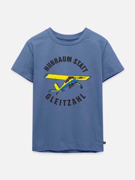 Hubraum statt Gleitzahl - Kinder Premium Bio T-Shirt - Taubenblau