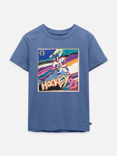 Hockeyspieler - Kinder Premium Bio T-Shirt - Taubenblau