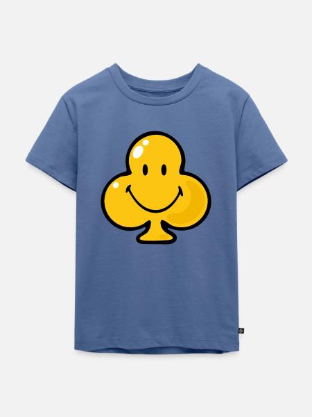Smiley Clubs - Kinder Premium Bio T-Shirt - Taubenblau
