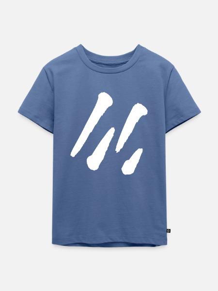 Minimal Streifen Muster - Design - Kinder Premium Bio T-Shirt - Taubenblau