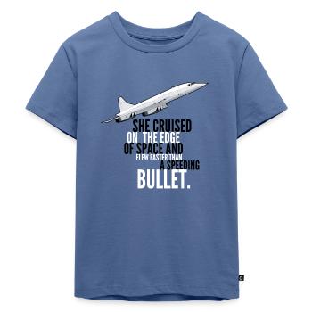 Concorde - Kinder Premium Bio T-Shirt - Taubenblau - Vorne - Mikhail (115cm)