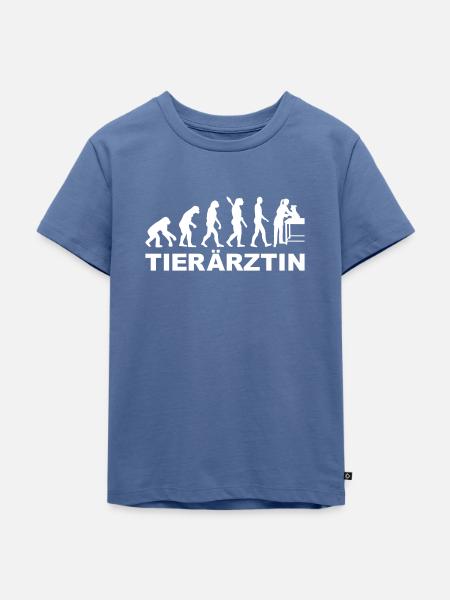 Tierärztin - Kinder Premium Bio T-Shirt - Taubenblau