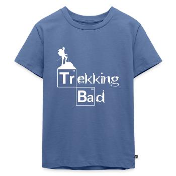 Trekking schlecht - Kinder Premium Bio T-Shirt - Taubenblau - Vorne - Mikhail (115cm)
