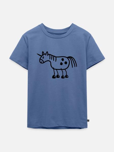 Einhorn - Fabeltier - Kinder Premium Bio T-Shirt - Taubenblau