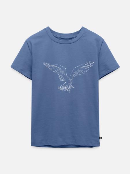 Adler - Kinder Premium Bio T-Shirt - Taubenblau