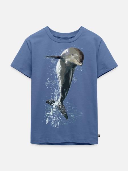 Delfin - Kinder Premium Bio T-Shirt - Taubenblau