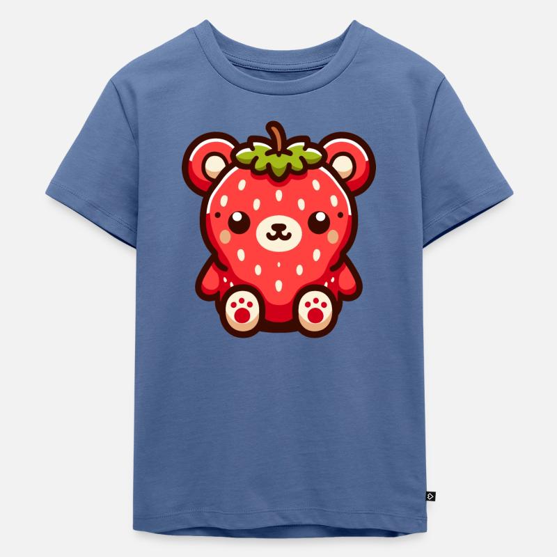 Erdbär - Kinder Premium Bio T-Shirt - Taubenblau