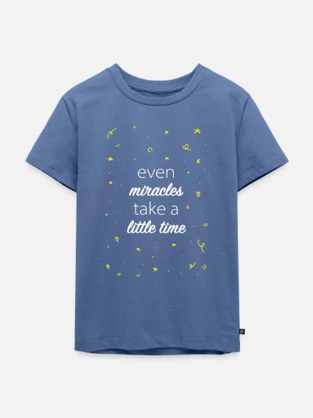 Miracles ahead - Kinder Premium Bio T-Shirt - Taubenblau