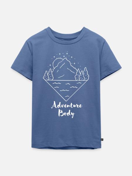 Adventure Body - Kinder Premium Bio T-Shirt - Taubenblau