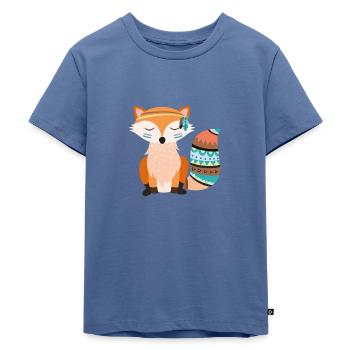 tribal Fuchs - Kinder Premium Bio T-Shirt - Taubenblau - Vorne - Mikhail (115cm)