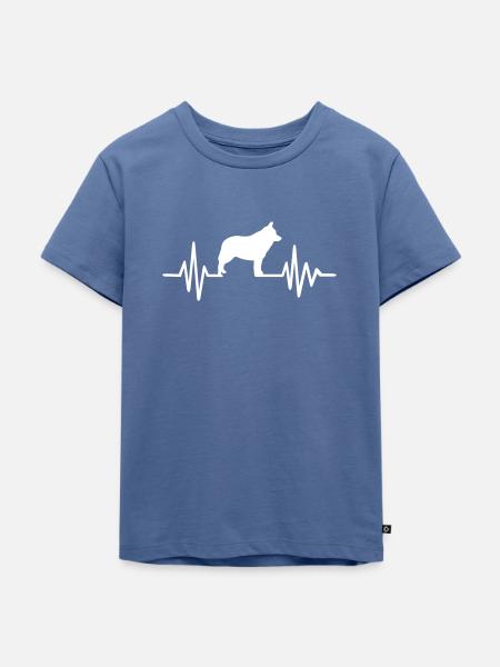Schipperke - Kinder Premium Bio T-Shirt - Taubenblau