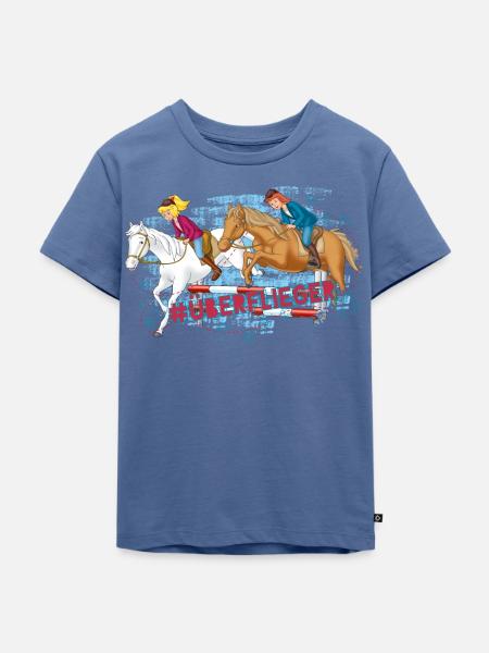 Bibi und Tina 'Überflieger' - Kinder Premium Bio T-Shirt - Taubenblau
