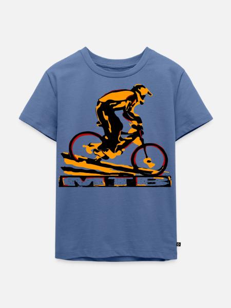 Mtb - Kinder Premium Bio T-Shirt - Taubenblau